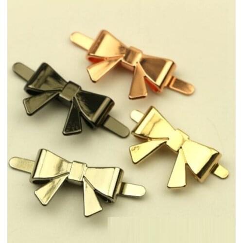 10 pcs/lot) luggage handbag hardware accessories metal bow handbag decorative buckle shoe buckle