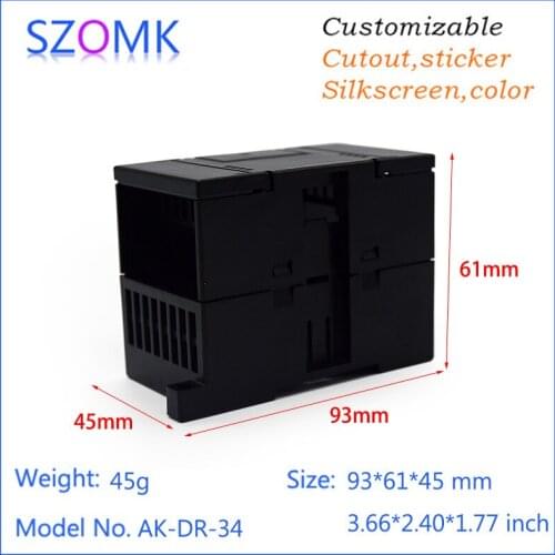 10pcs a lot good qualtity szomk electrical connector plc din enclosure junction box electronic instrument enclosure 93*61*45mm