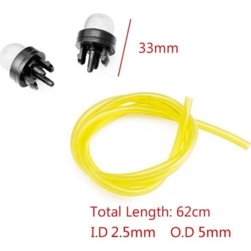 2FT Trimmer Primer Bulbs Fuel Gas Line Hose 2.5mm 5mm For chainsaws New M7DF