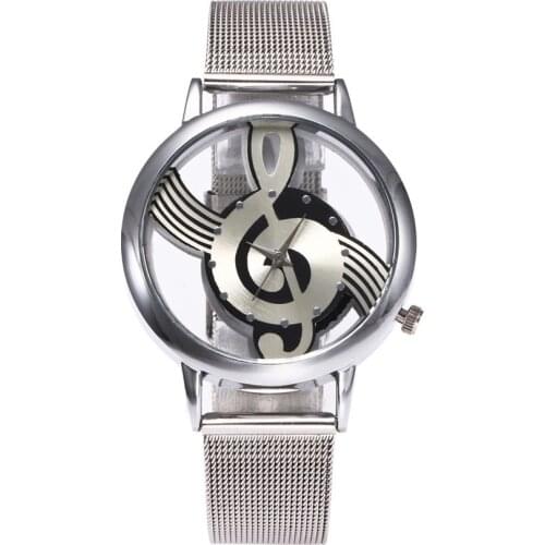 2018 Watches Women Brand Analog Hollow Musical Note Style leather WristWatch Fashion Ladies Casual Quartz watch Relogio Feminino