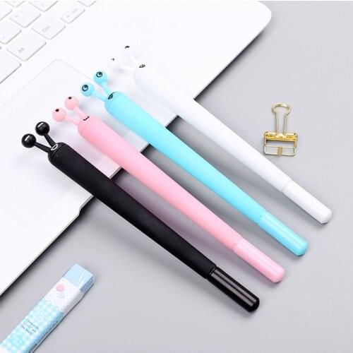 4Pcs Learning Stationery Neutral Pen Creative Insect Neutral Pen Summer New Plastic Student Water Pen Factory Direct Cute Pen