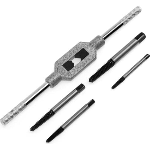 5Pcs Cr Mo Screw Extractor Broken Bolt Remover Drill Guide Bits Set With Holder Frame Tool