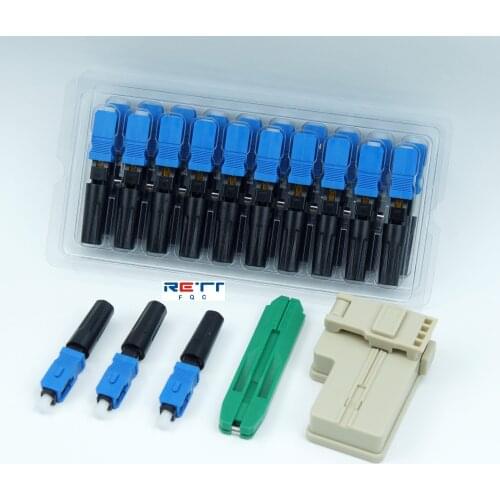 500pcs SC Fiber Optic Fast Connectors Single Mode Fiber Optic Quick Connectors Mechanical Adapter with tools for FTTH CATV Netwo