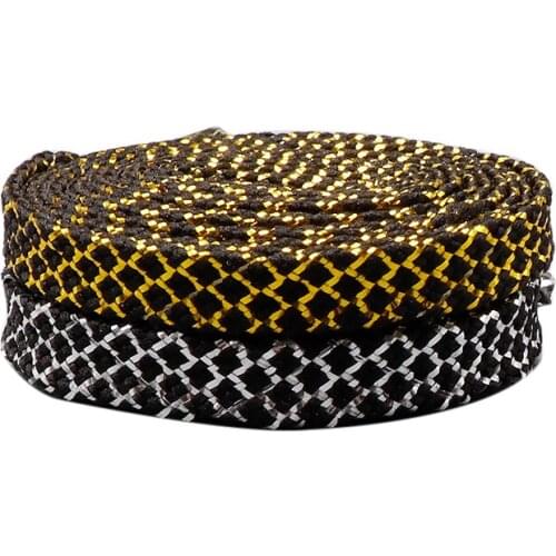 Coolstring 8MM A Pair Shoe Accessories Cheaper Metallic Yarn Shining Shoelaces Rough Texture For Business Men Leather Shoe Cords