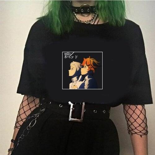 The Promised Neverland Kawaii Print T-Shirt Anime Spring Summer Top Unisex