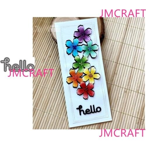JMCRAFT 2021 New HELLO English Letters #2 Metal Cutting Dies DIY Scrapbook Handmade Paper Craft Metal Steel Template Dies