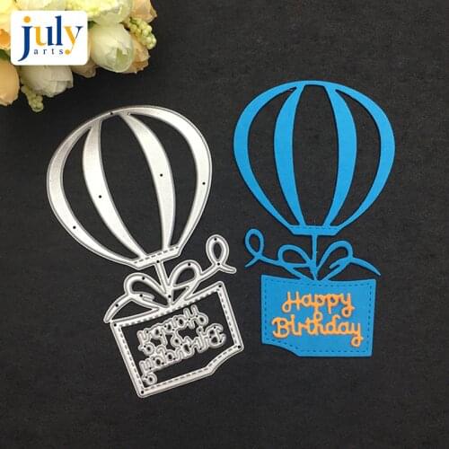 Julyarts Hot Air Balloon Cutting Dies Frame Cutting Embossing Cutter Paper Silver Cutting Metal For DIY Scrapbooking Craft Dies