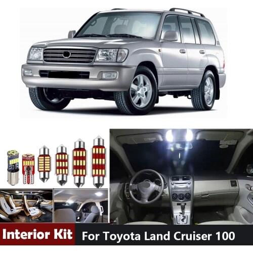 17pcs Canbus Car LED Interior Lights Package Kit For Toyota Land Cruiser 100 1998-2007 Map Trunk Dome Lamp