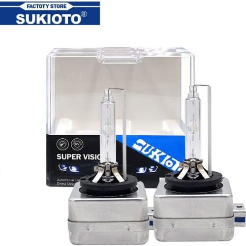 SUKIOTO 2PCS OEM Quality 55W D8S Xenon Standard Car Headlight Replacement Lamps 4300K 5000K 6000K 8000K D8S Auto Light Bulb