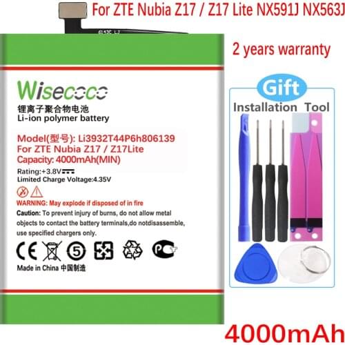 Li3932T44P6h806139 NEW Battery For ZTE Nubia Z17 Lite / NX591J Z17 NX563J Phone High Quality Battery+Tracking Number