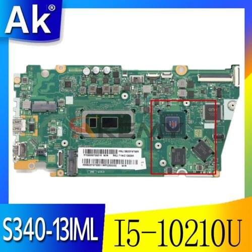 Mainboard For Lenovo ideapad S340-13IML Laptop motherboard FRU 5B20Y97687 with CPU I5 10210U RAM 8G GPU MX350 2G 100% test Ok