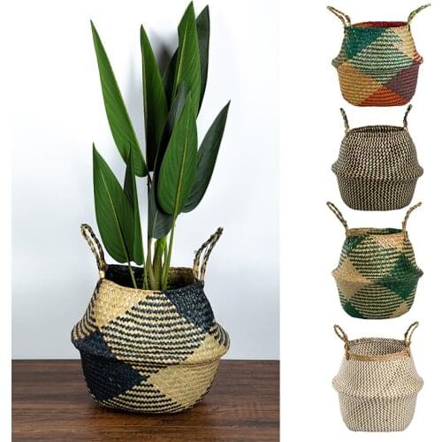 Multifunctional Basket Laundry Basket Storage Basket Organizer Home Organization Storage Seagrass Handmade Straw Storage Basket