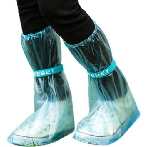 Reusable Rain Shoes Cover Women/men/kids Children Thicken Waterproof Boots Cycle Rain Flat Slip-resistant Overshoes