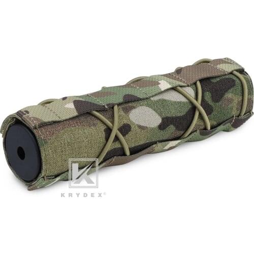 KRYDEX 18CM Muffler Protective Case Tactical Shooting Suppressor Nylon Silencer Protector Cover For Surefire FA762K Accessory MC