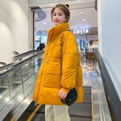 New Fashion Winter Women Stand Parkas Female Thick Warm Down Cotton Coat Lady Korean Loose All-match Oversize Jacket Outwears