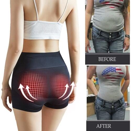 New Women Seamless High Waist Hip Raise Training Shapewear Slimming Fat Burning Body Shape Underwear Abdomen Pants