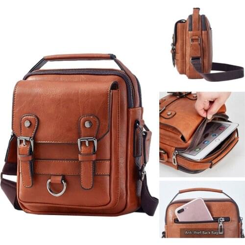New Design Luxury Leather! Mens Business Tote Retro Briefcase Shoulder Messenger Bag satchel Bag