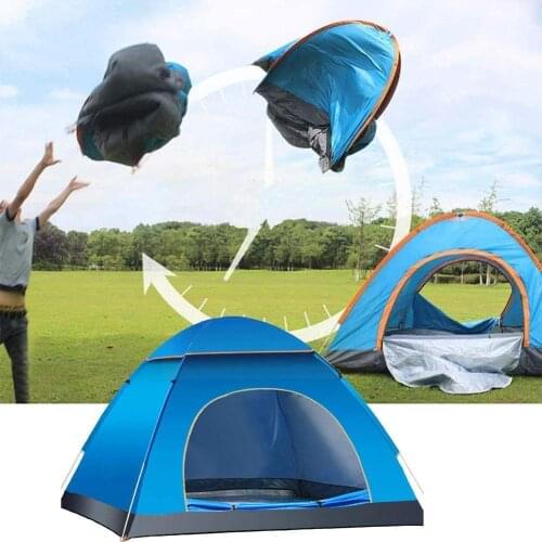 Automatic Tent Quick Setup Family Tent Outdoor Waterproof UV Camping Foldable Folding Hiking People Tents 2-3 Tent Protecti Y6N6