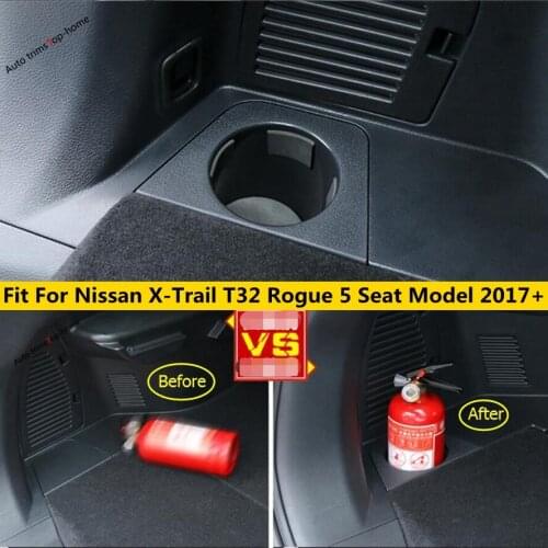 Yimaautotrims Fire Extinguisher Cup Holder Support Plastic Cover For Nissan X-Trail X Trail T32 Rogue 5 Seat Model 2017 - 2020