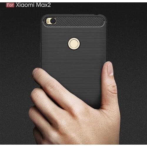 For Xiaomi Mi Max 2 Case Silicon Case for Xiaomi Mi Max2 3 Case Cover Funda Soft Carbon Fiber Brushe Coque Etui Capinha Aksesuar