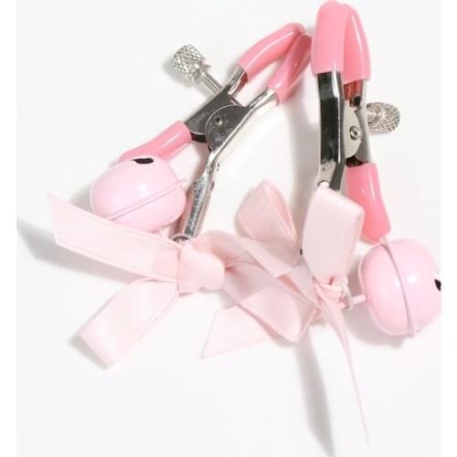 SM Bell Bowknot Metal Nipple Clip Adjustable Nipple Clip Breast Bdsm Small Bell Adult Fetish Flirting Teasing Couple Sex Toys