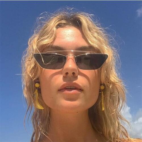 Popular Fresh Green Womens Sunglasses Square Cat Eye Frame Vintage Shades Female Eyewear uv400