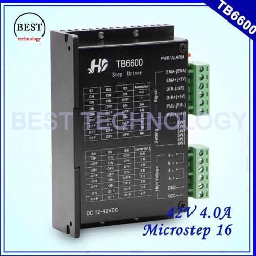 TB6600 Stepper Motor Driver Microstep16 DC12-42v 0.5-4a stepping motor used for Nema17 Nema23