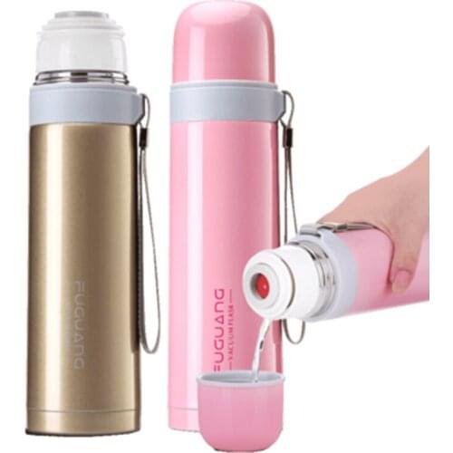 Thermos 500ml Thermal Cup Stainless Steel Vacuum Flask Tumbler Water Bottle Cup Termo Cafe Coffee Travel Mug Garrafa Termica 503