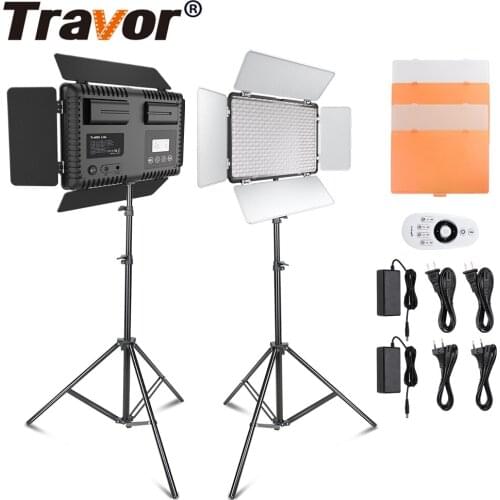 Travor TL-600S 2 Set 3200K/5500K Photography Photo Lighting Studio panel Lamp led Video Light With Tripod