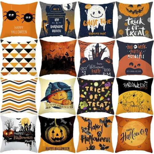 Halloween Decoration For Home Cartoon Pumpkin Bat Ghost Pillowcase Horror Halloween Party Supplies Accessories Haloween Ornament