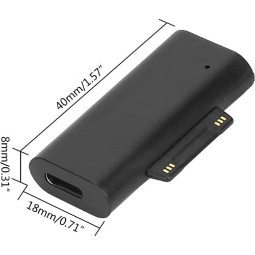 USB Type C PD Charging Cable Adapter for microsoft- Surface Pro 34567 Converter Drop Shipping