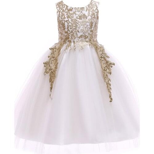 In Stock Birthday Banquet First Vestido De Comunion High Quality Prom Dress Applique Lace For Childern Bridesmaid Dresses