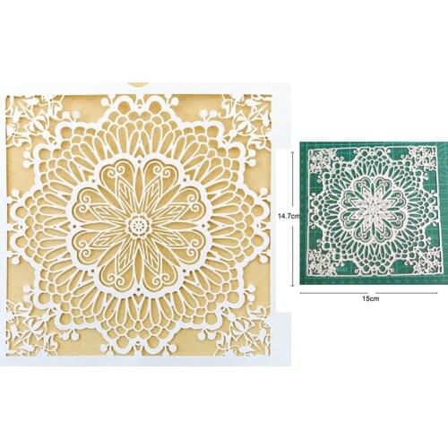 Customized dies Flower Background Frame Metal Cutting Dies Scrapbooking Stencils dies for Album Paper Card Making Embossing Dies