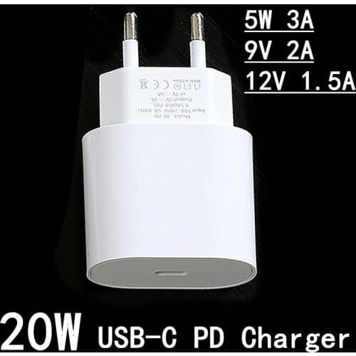 20W Pd Usb C Charger For Iphone 12 Pro 11 Xr Fast Charger Type C Qc 3.0 For Samsung Xiaomi Quick Charging Mobile Phone Charger