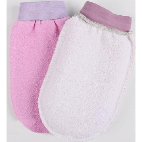 1Psc New Rub Mud and Decontamination Plant Fiber Thickened Bath Gloves Plant Fiber Bath Towel Double-sided Bath Gloves Towel