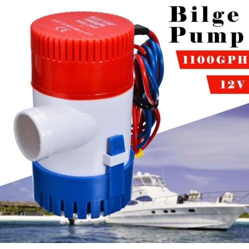 12V Electric Pump 1100GPH Marine Bilge Pump Submersible Boat Water Pump