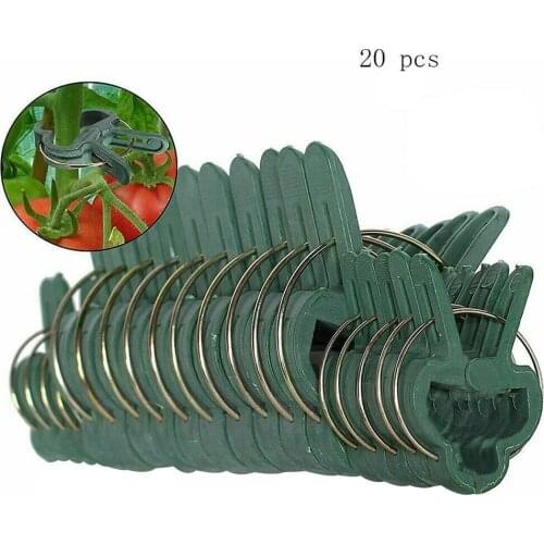 20Pcs/Set Garden Plant Flower Lever Loop Gripper Clips Vine Stems Straighten Q0R0 Support J8U7