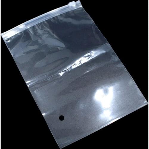 200Pcs Clear Plastic Travel Storage Bag Slide Zipper With Vent Clothes Underwear Tshirt Packaging Pack Pouch Resealable 10 Size