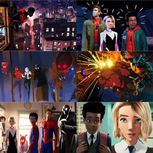 Diamond Mosaic Spider-Man In Parallel Universe 5D Diamond Painting Marvel Movie Cross Stitch Kits Embroidery Home Decoration