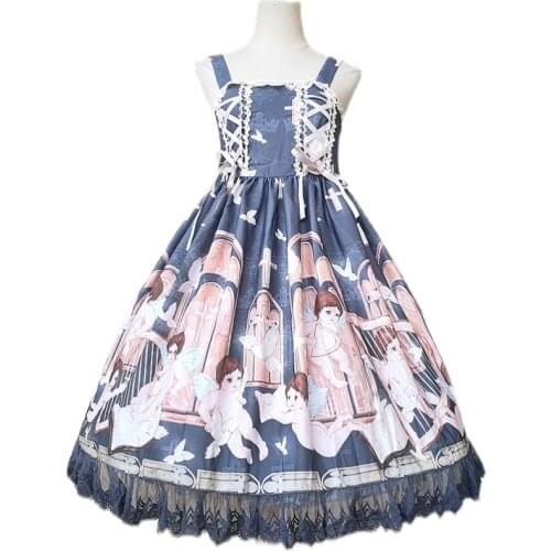 Angels Pray ~ 2021 Sweet Printed Lolita JSK Dress by Infanta