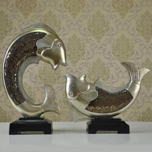 Arowana fish lovers ornaments fashion creative home furnishings resin crafts upscale wedding celebration gift