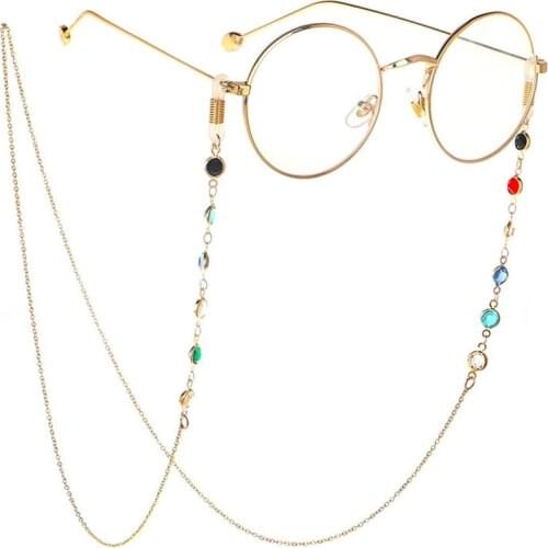 Rystal Eye Glasses Chain Jewelry Eyewear Holder Sunglasses Necklace Reading Eyeglass Strap Cord Lanyard Glasses Decoration
