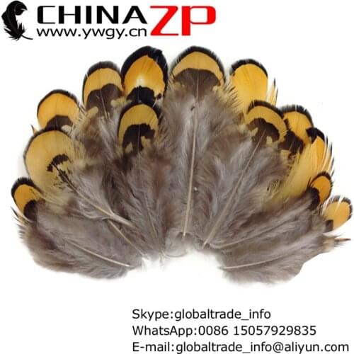 CHINAZP Factory Cheap Wholesale 1000pcs/lot Best Quality Natural Golden Yellow Venery Pheasant Plumage Feathers