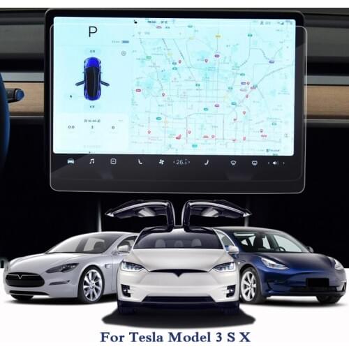 For Tesla Model 3 S X Car Styling GPS Navigation Screen Glass Protective Film Dashboard PET Display Film Accessories