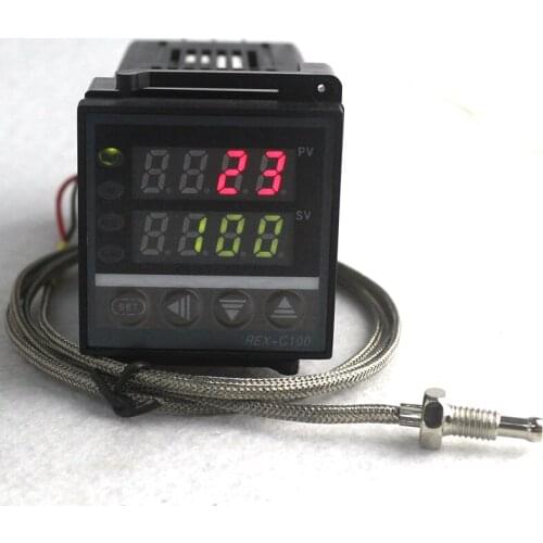 REX-C100 Dual Digital PID Temperature Regulator Controller Thermocouple K Probe Relay Output Temperature Thermostat
