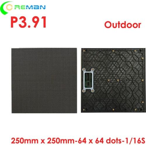 Spanish aliexpress outdoor led video wall p3.91 led module 250mm x 250mm , ph 3.91 rental led screen module smd1921