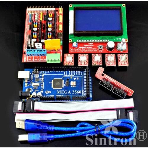[Sintron] 3D printer Kit RAMPS 1.4 + Mega 2560 R3 + LCD 12864 + 5pcs A4988 RepRap Mendal,Prusa i3,Koseel