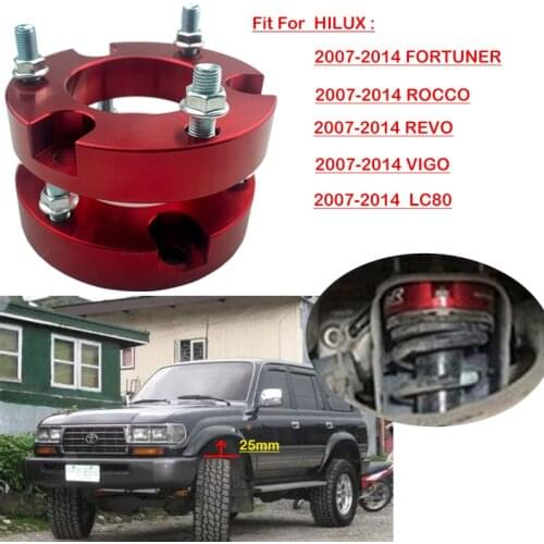 25mm Front Coil Strut Shock Spacer Lift Kit For Toyota Hilux VIGO 2007-2014 4WD