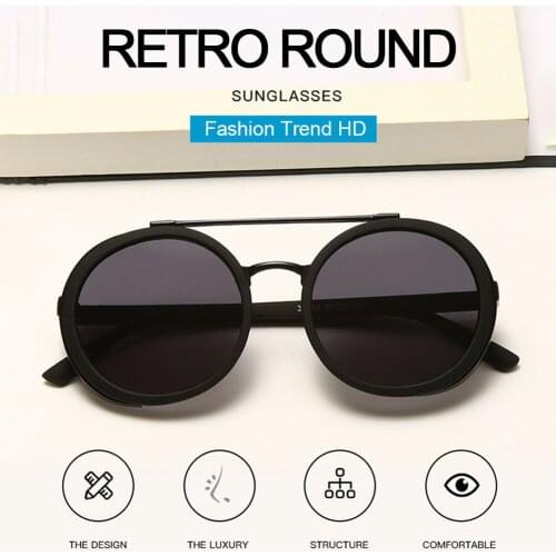 New Round Punk Sunglasses Men Women Vintage Retro Driving Eye Glasses UV400 Classic Fishing Cycling Eyewear