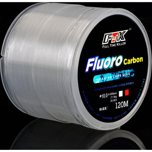 120M Fluorocarbon Coating Fishing Line 7.15LB-45LB Carbon Fiber Leader Line Strong Monofilament Nylon Line sea Fishing Tackle